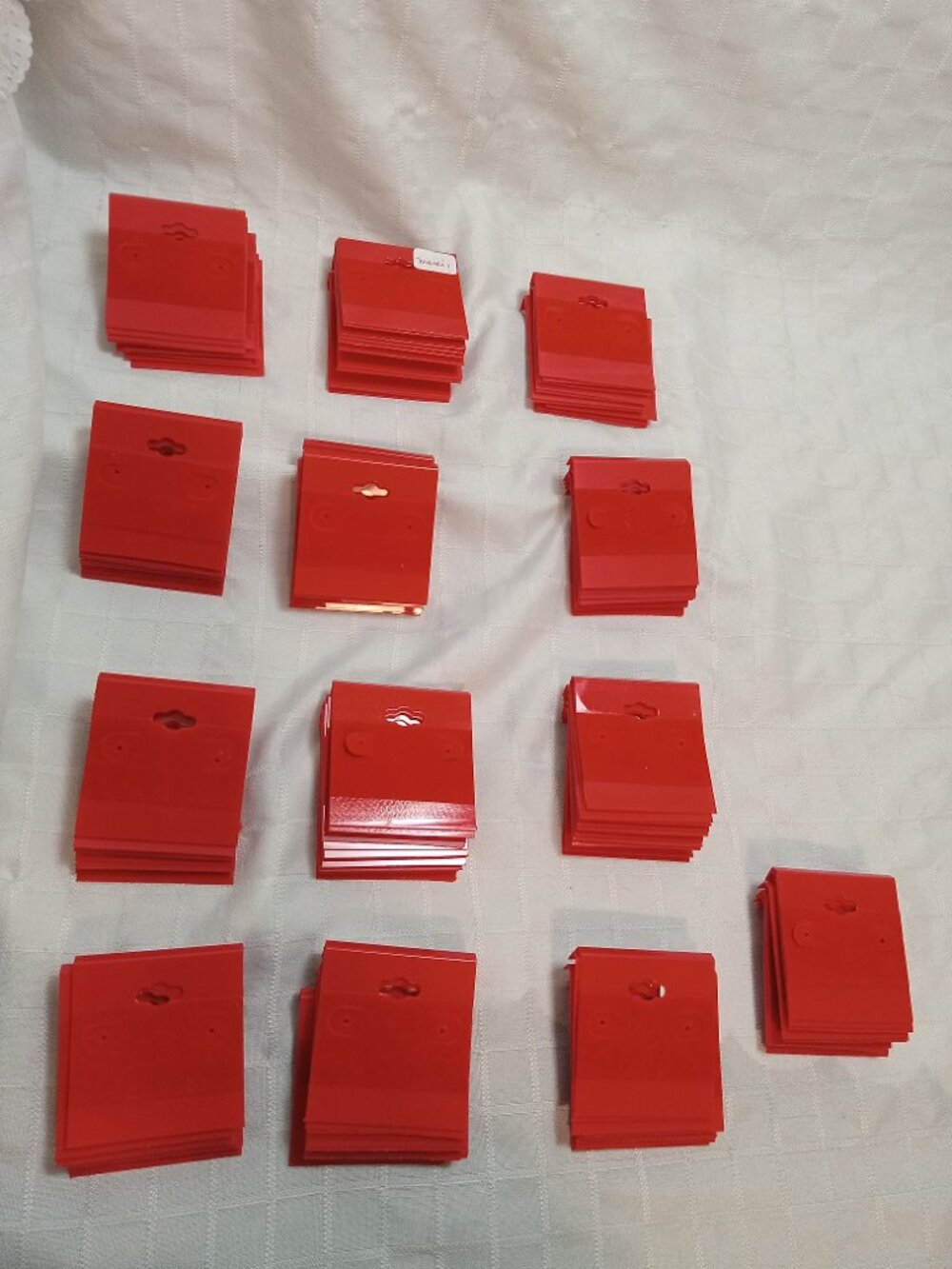 132 Red Plastic Jewelry Earring Display Cards